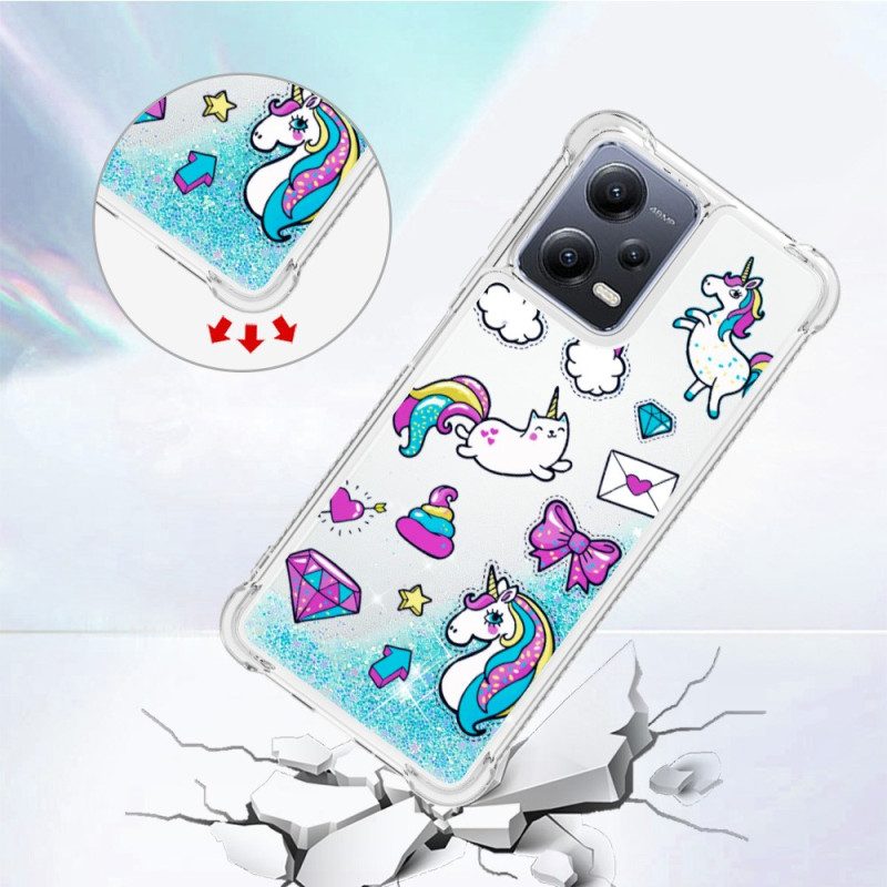 Cover Poco X5 5G Unicorni Glitterati