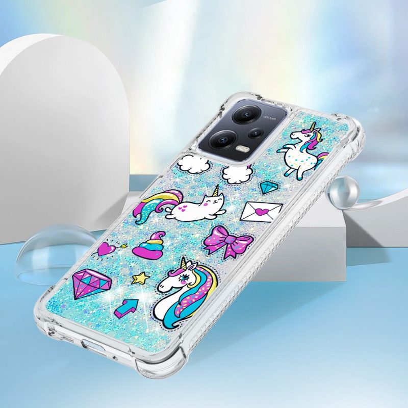 Cover Poco X5 5G Unicorni Glitterati