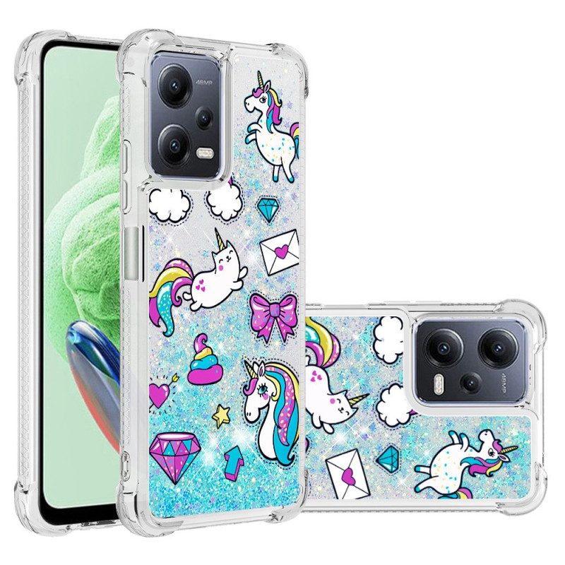 Cover Poco X5 5G Unicorni Glitterati