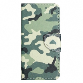 Custodia in pelle Poco X5 5G Camouflage Strappy