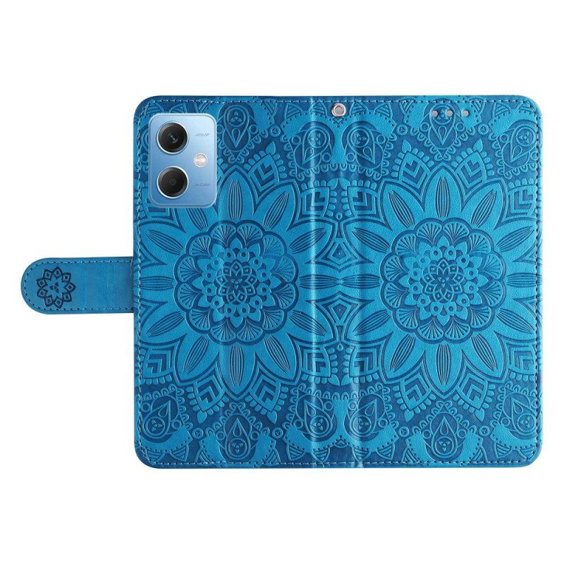 Folio Cover Poco X5 5G Decorazione Mandala Con Cinturino