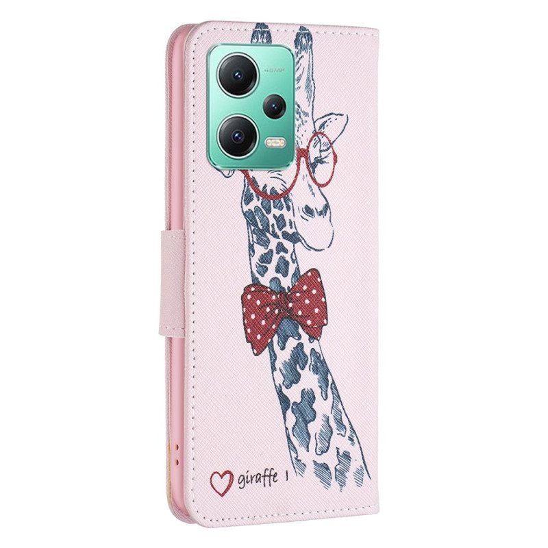 Folio Cover Poco X5 5G Giraffa Intelligente