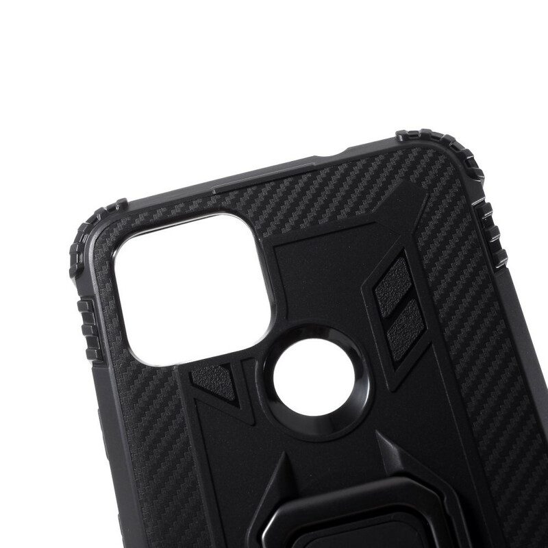 Cover Google Pixel 4A 5G Anello E Fibra Di Carbonio