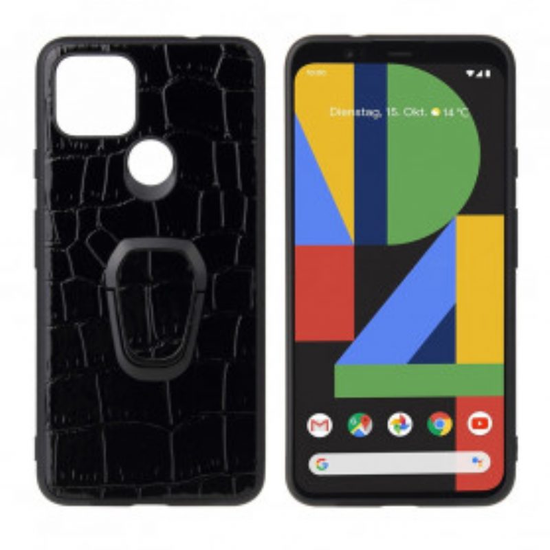 Cover Google Pixel 4A 5G Staffa Ad Anello Stile Coccodrillo