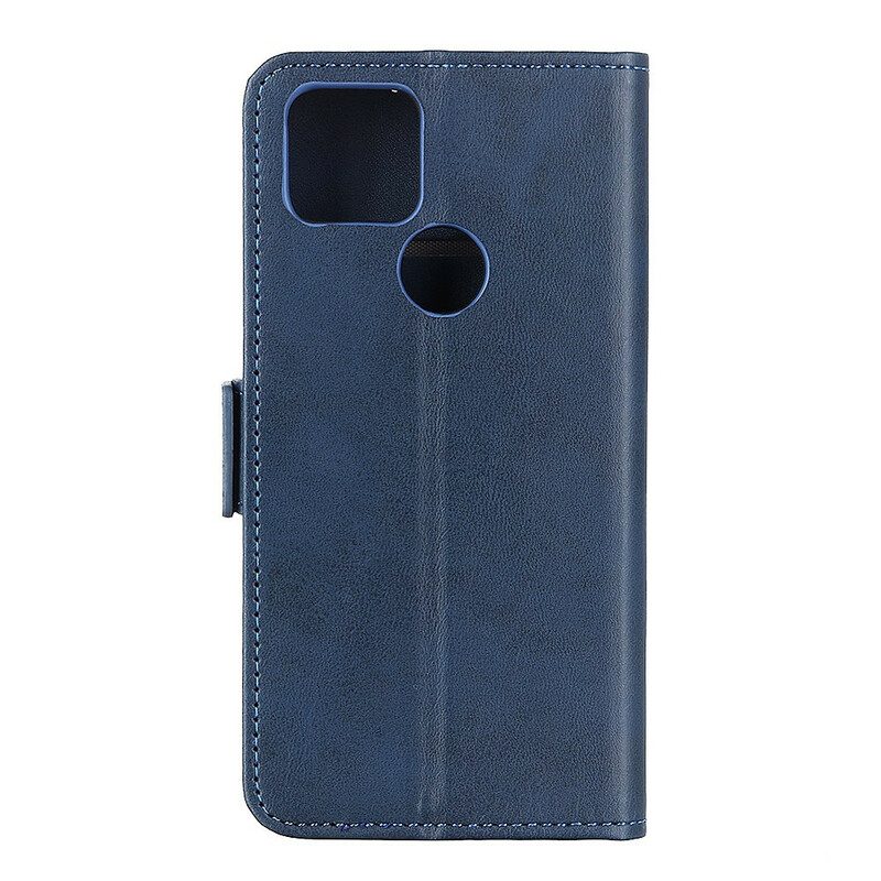 Custodia A Portafoglio Google Pixel 4A 5G Folio Cover Doppio Lembo