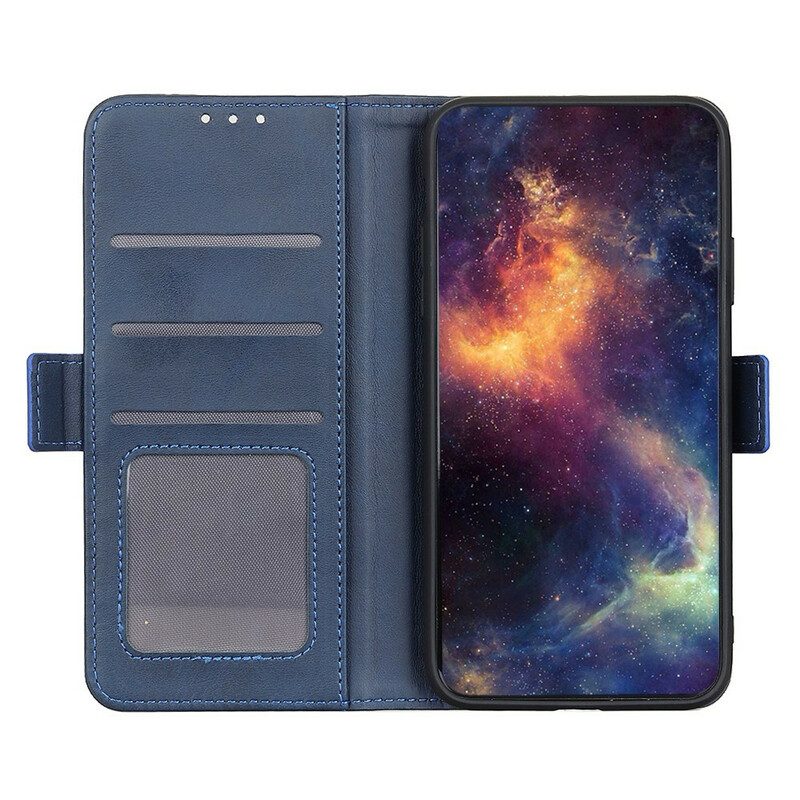 Custodia A Portafoglio Google Pixel 4A 5G Folio Cover Doppio Lembo