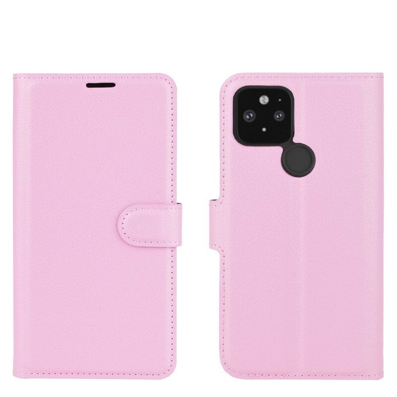 Custodia in pelle Google Pixel 4A 5G Ecopelle Classica