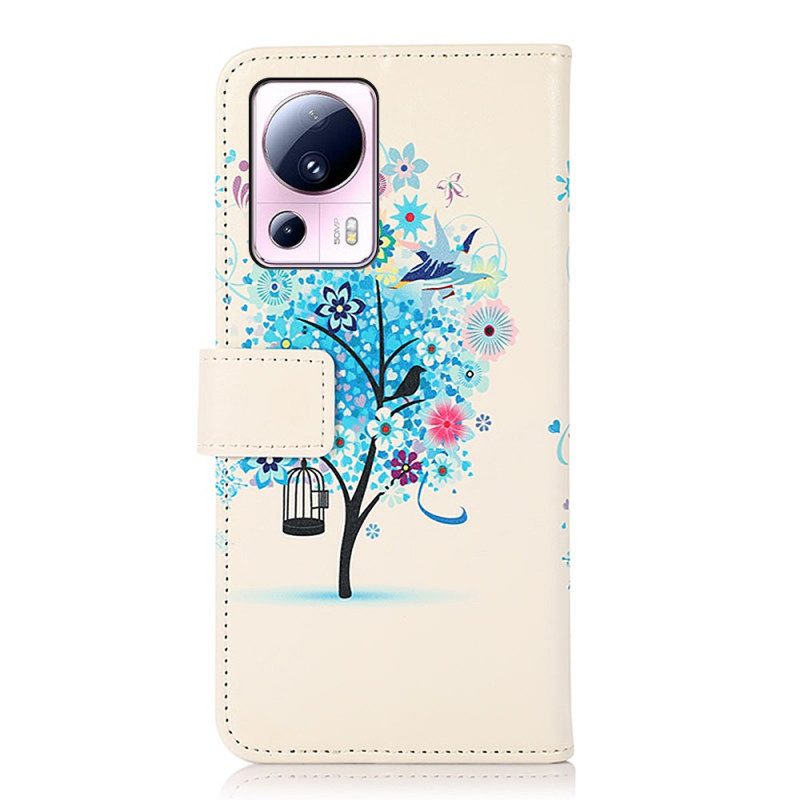 Custodia in pelle Xiaomi 13 Lite Albero In Fiore