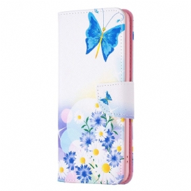 Custodia in pelle Xiaomi 13 Lite Farfalle Dell'acquerello