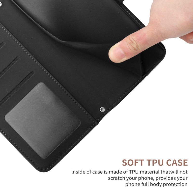 Custodia in pelle Xiaomi 13 Lite Farfalle E Tracolla