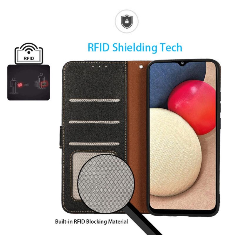 Custodia in pelle Xiaomi 13 Lite Lychee Style Rfid Khazneh