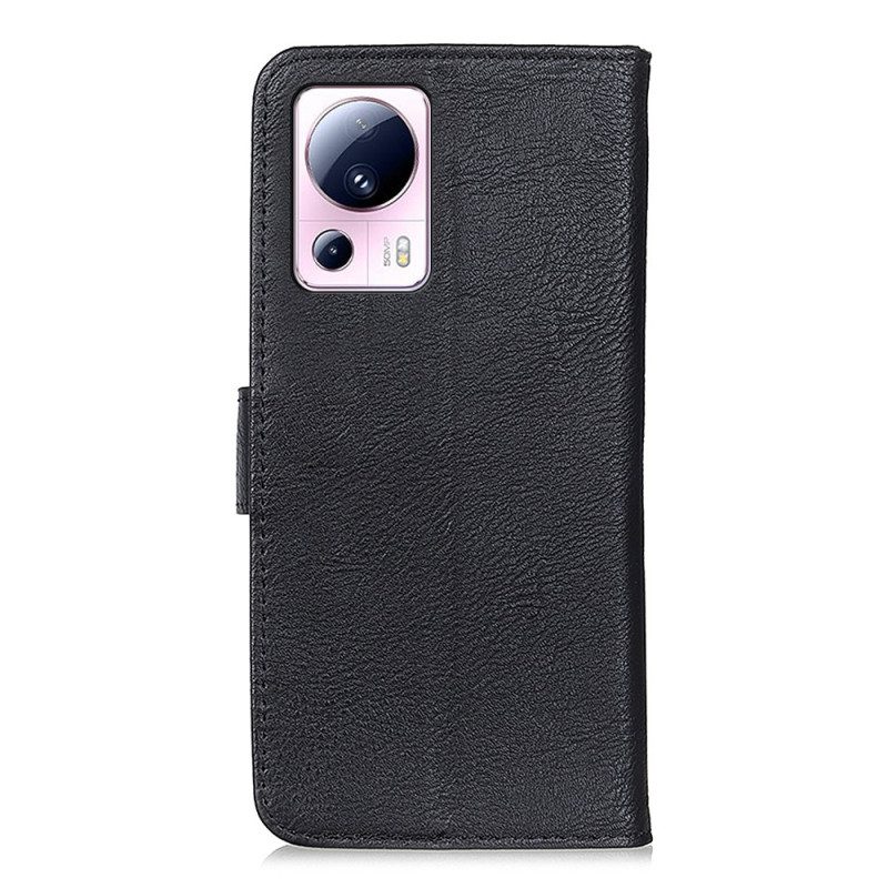 Custodia in pelle Xiaomi 13 Lite Similpelle Khazneh