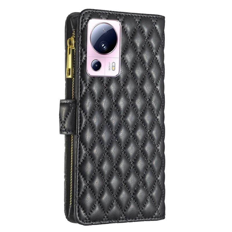 Folio Cover Xiaomi 13 Lite Binfen Colore Stile Trapuntato