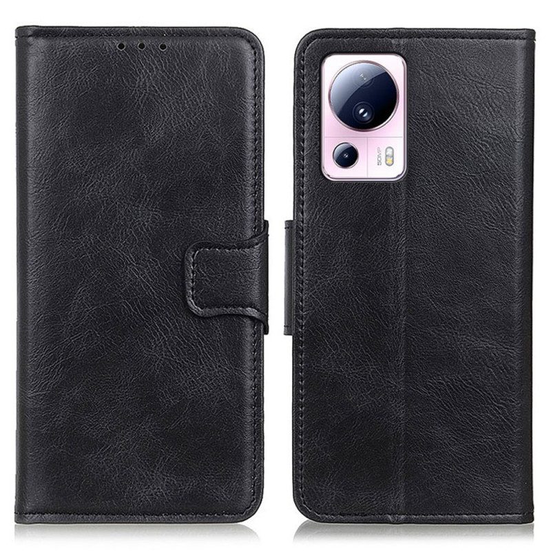 Folio Cover Xiaomi 13 Lite Chiusura In Pelle Stile Reversibile