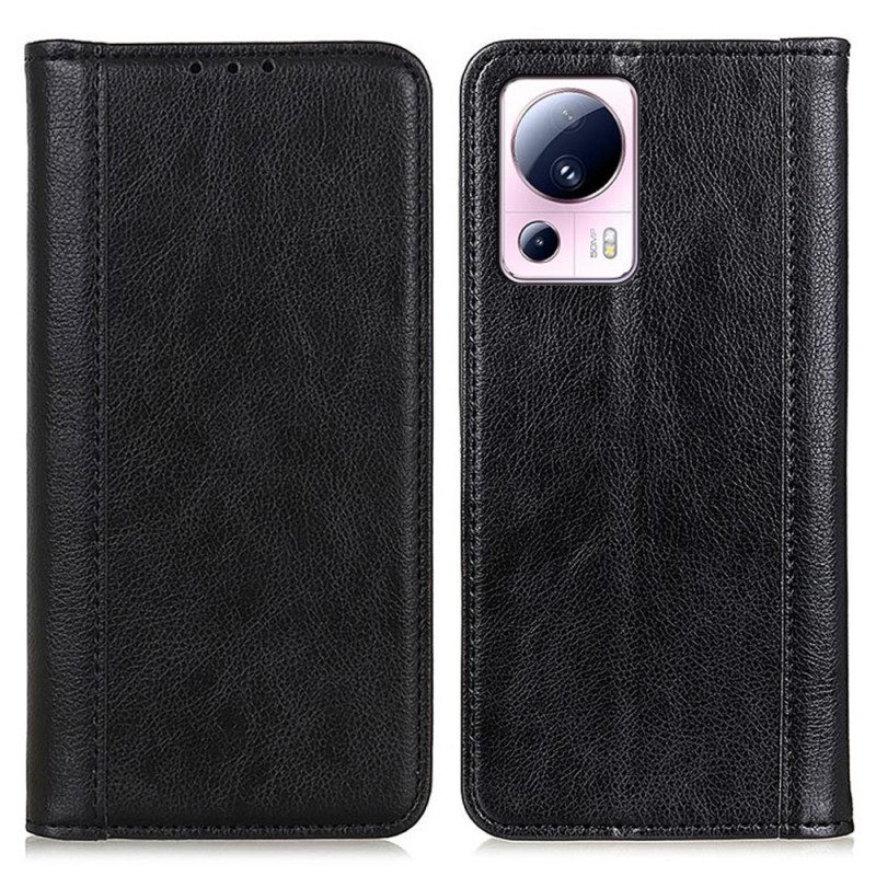 Folio Cover Xiaomi 13 Lite Custodia in pelle Pelle Crosta Versione Colorata