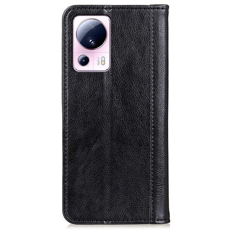 Folio Cover Xiaomi 13 Lite Custodia in pelle Pelle Crosta Versione Colorata