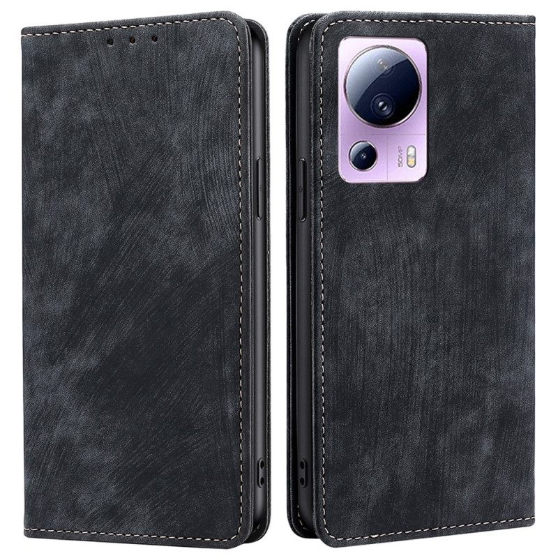 Folio Cover Xiaomi 13 Lite Custodia in pelle Retrò