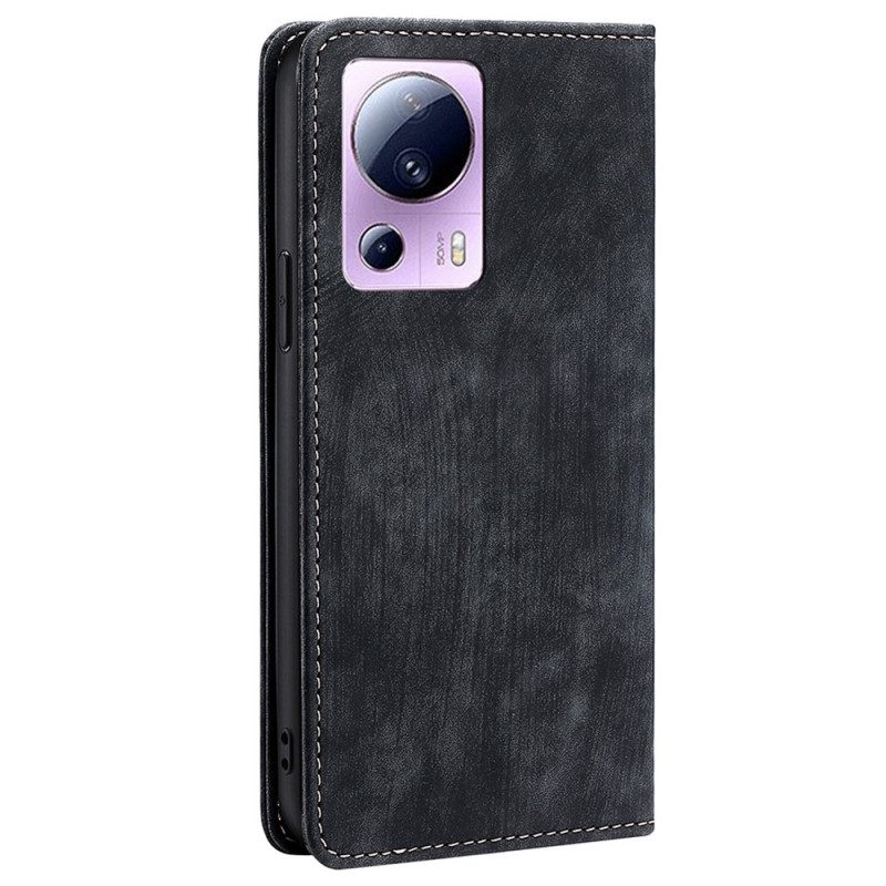 Folio Cover Xiaomi 13 Lite Custodia in pelle Retrò