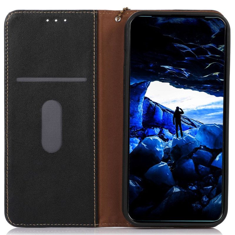 Folio Cover Xiaomi 13 Lite Custodia in pelle Rfid Vera Pelle Khazneh