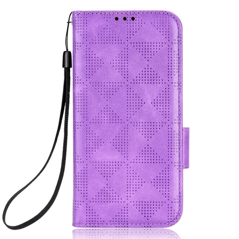 Folio Cover Xiaomi 13 Lite Triangoli Con Cordino