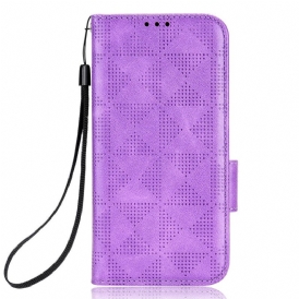 Folio Cover Xiaomi 13 Lite Triangoli Con Cordino