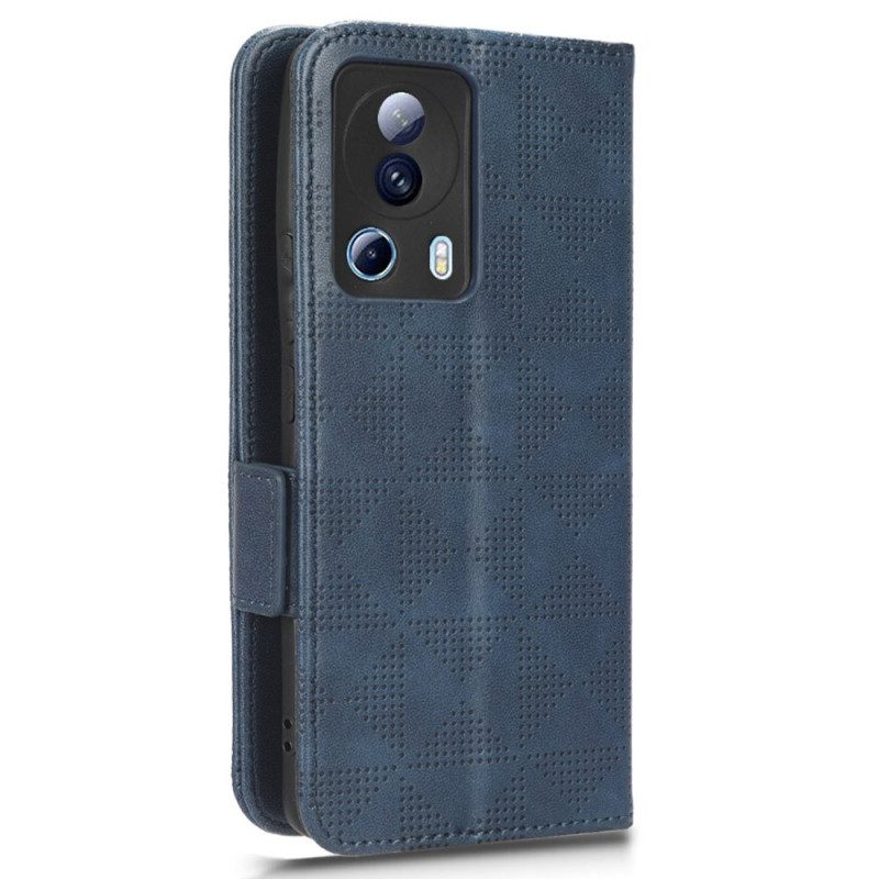 Folio Cover Xiaomi 13 Lite Triangoli Con Cordino