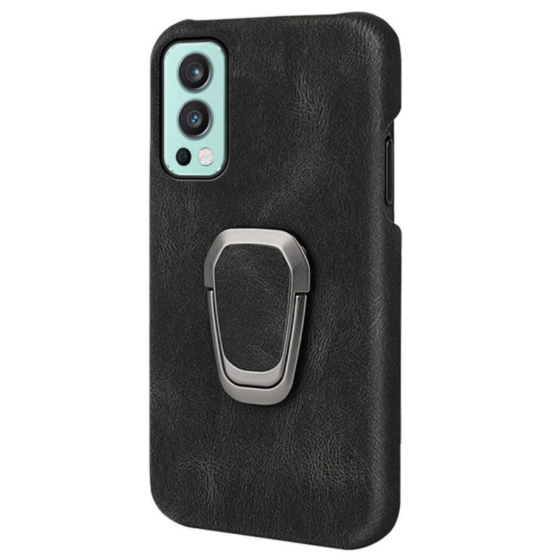 Cover OnePlus Nord 2 5G Anello-supporto Effetto Pelle Nuovi Colori