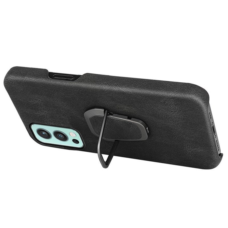 Cover OnePlus Nord 2 5G Anello-supporto Effetto Pelle Nuovi Colori