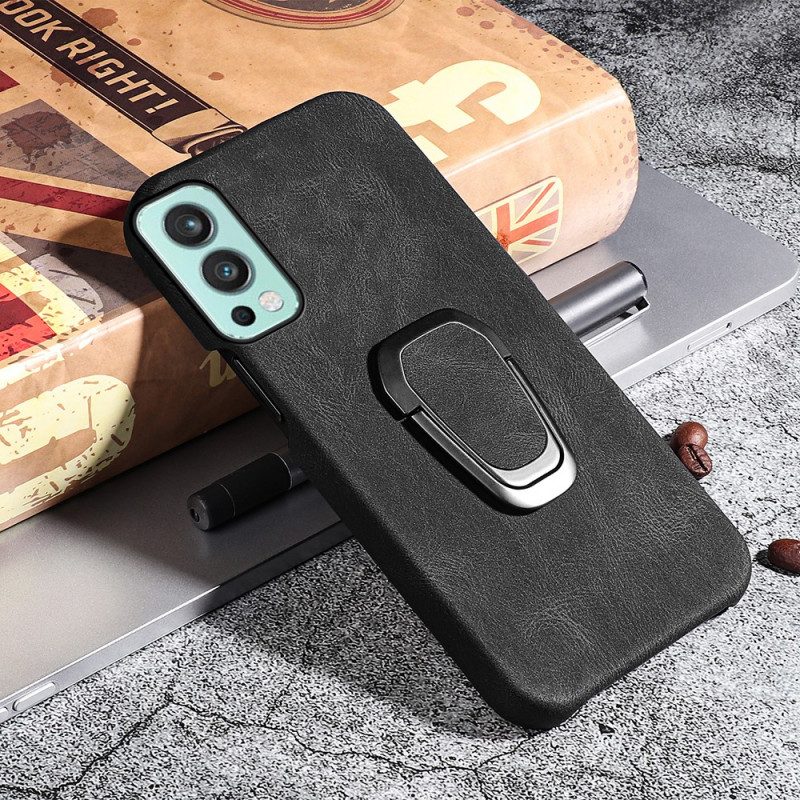 Cover OnePlus Nord 2 5G Anello-supporto Effetto Pelle Nuovi Colori