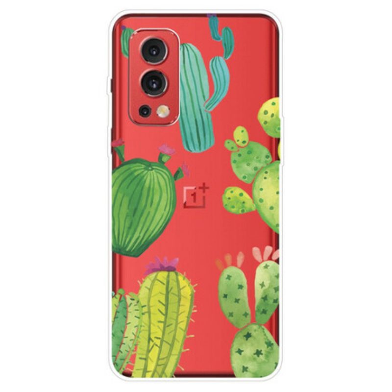 Cover OnePlus Nord 2 5G Cactus Dell'acquerello