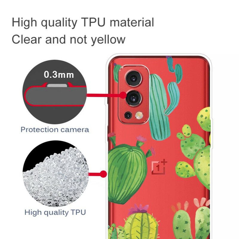 Cover OnePlus Nord 2 5G Cactus Dell'acquerello