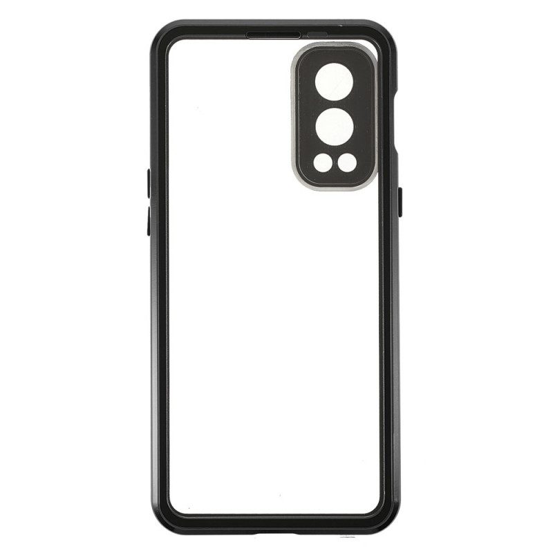 Cover OnePlus Nord 2 5G Due Lati In Vetro Temperato Magnetico E Metallo