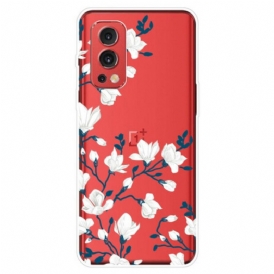 Cover OnePlus Nord 2 5G Fiori Bianchi