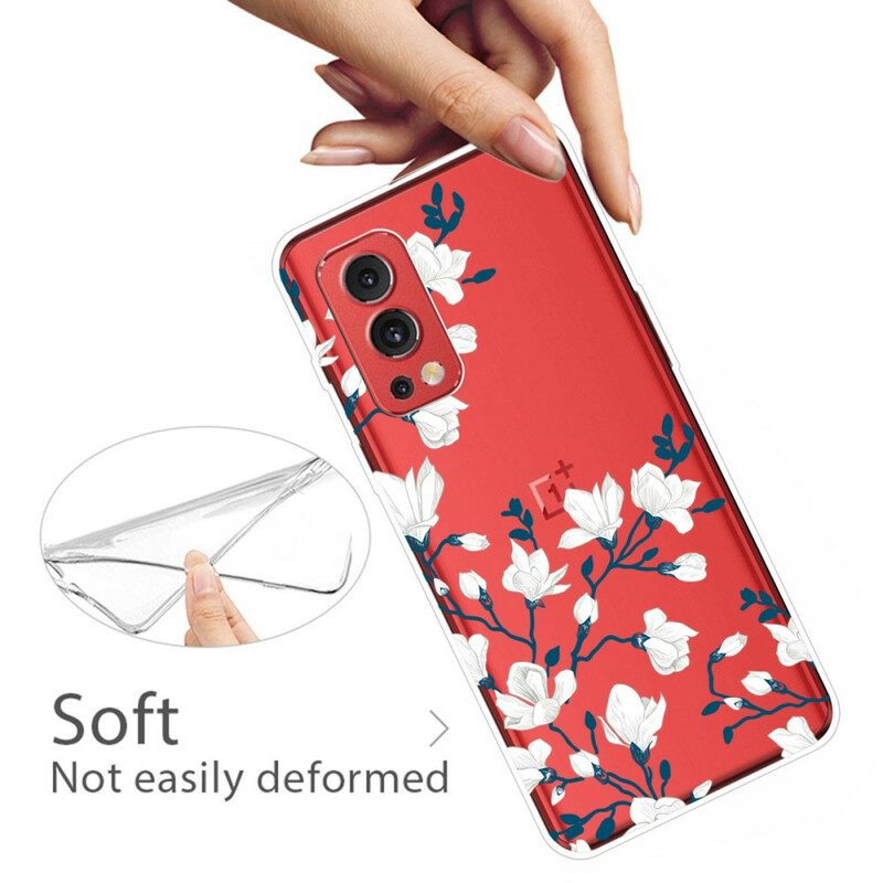 Cover OnePlus Nord 2 5G Fiori Bianchi