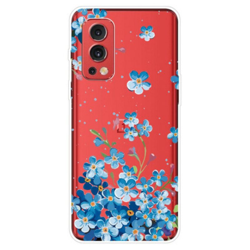 Cover OnePlus Nord 2 5G Fiori Blu