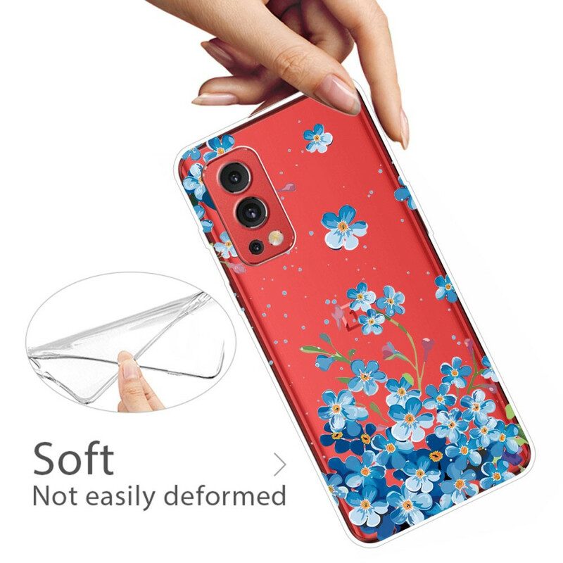 Cover OnePlus Nord 2 5G Fiori Blu