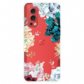 Cover OnePlus Nord 2 5G Fiori Dell'acquerello Senza Soluzione Di Continuità