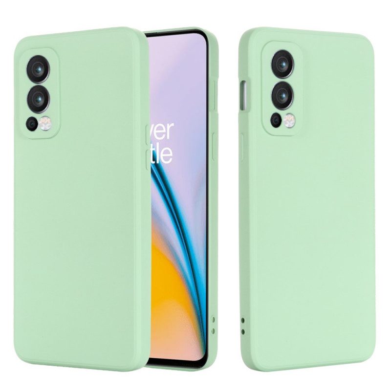 Cover OnePlus Nord 2 5G Silicone Liquido Con Cordino