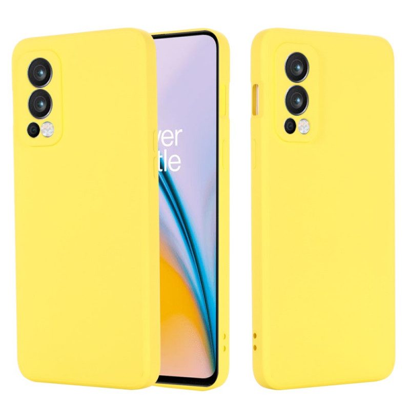 Cover OnePlus Nord 2 5G Silicone Liquido Con Cordino