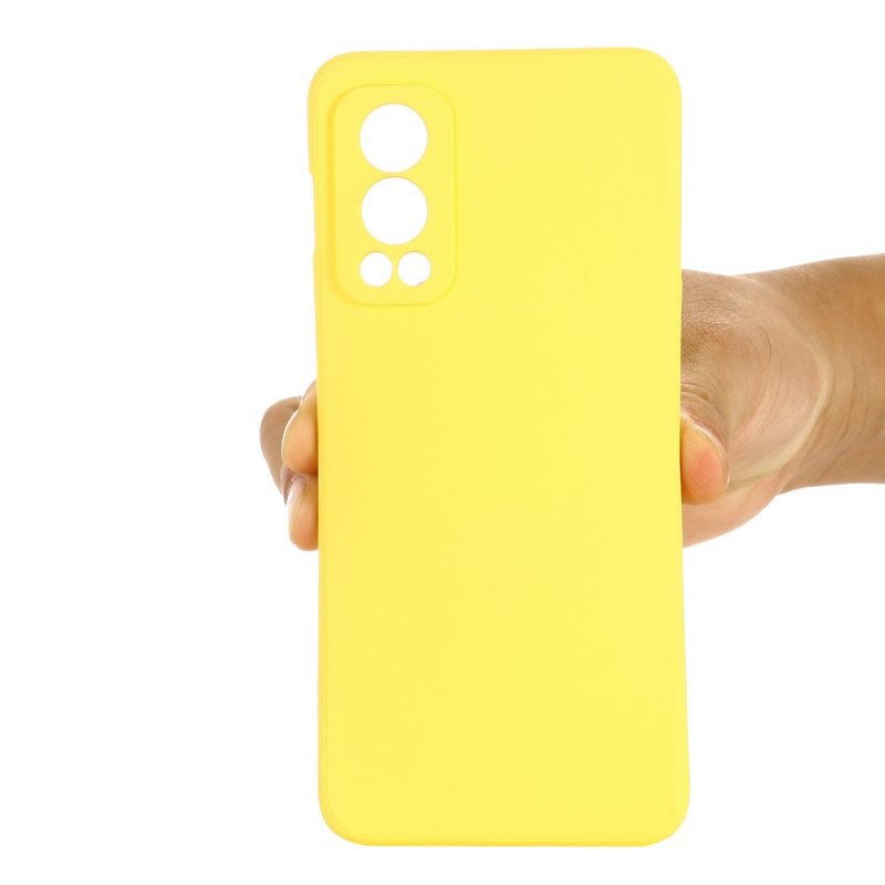 Cover OnePlus Nord 2 5G Silicone Liquido Con Cordino