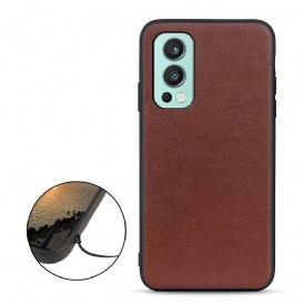 Cover OnePlus Nord 2 5G Vera Pelle Di Litchi