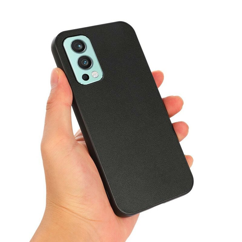 Cover OnePlus Nord 2 5G Vera Pelle Di Litchi