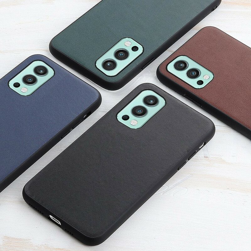 Cover OnePlus Nord 2 5G Vera Pelle Di Litchi