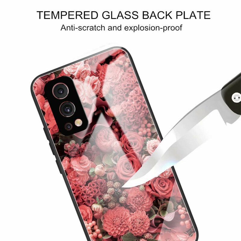 Cover OnePlus Nord 2 5G Vetro Temperato Rose Flowers