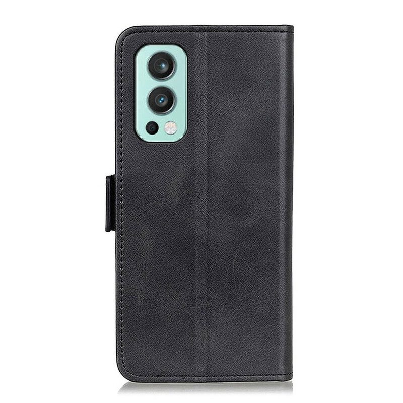 Custodia in pelle OnePlus Nord 2 5G Folio Cover Doppio Lembo