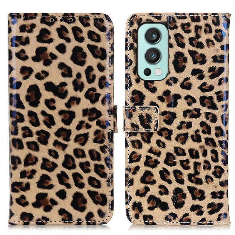 Custodia in pelle OnePlus Nord 2 5G Leopardo Semplice