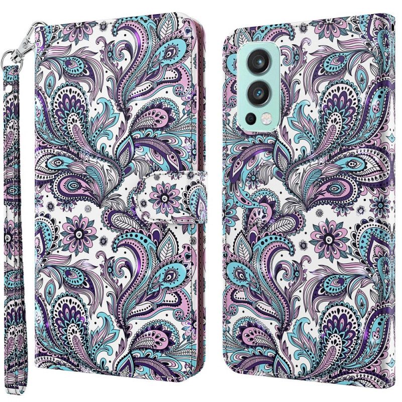 Custodia in pelle OnePlus Nord 2 5G Paisley