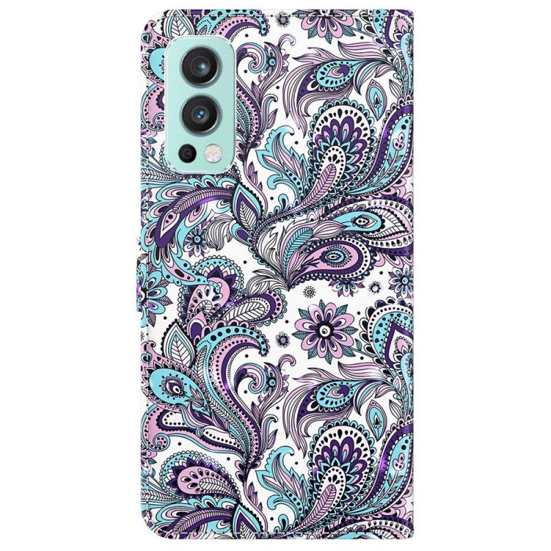 Custodia in pelle OnePlus Nord 2 5G Paisley