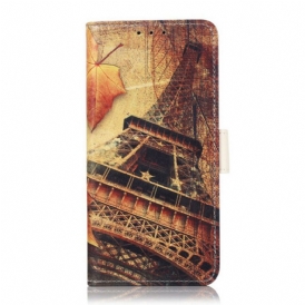 Custodia in pelle OnePlus Nord 2 5G Torre Eiffel In Autunno