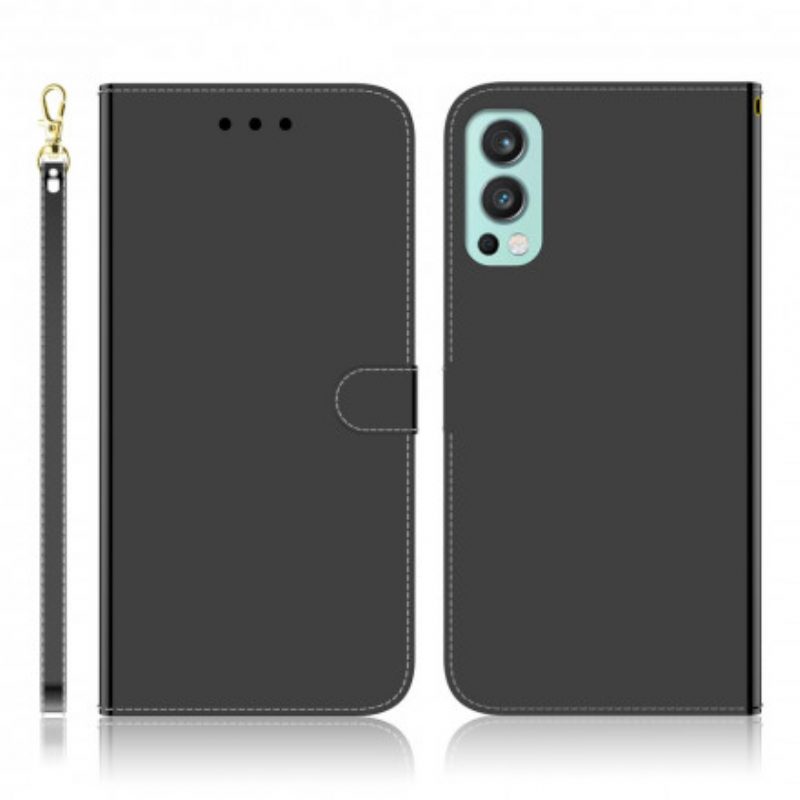 Folio Cover OnePlus Nord 2 5G Copri Specchietto In Ecopelle